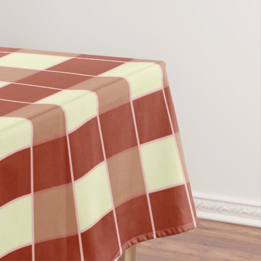 ROT UND CREAM KARO TISCHDECKE (Beispiel)