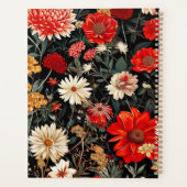 Rot und Creme Dunkle Flora Großplaner Planer (Rückseite)