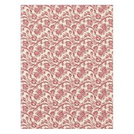 Rot und Creme Tulips Toile - französisches Landdek Tischdecke