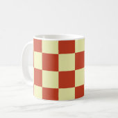 Rot und cremefarben kariert kaffeetasse (Vorderseite Links)