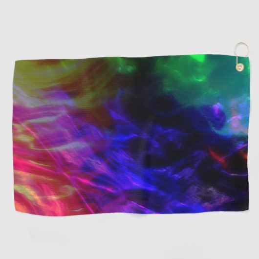 Rot und dunkelblau, in sanften Wellen getaucht Golfhandtuch (Horizontal)