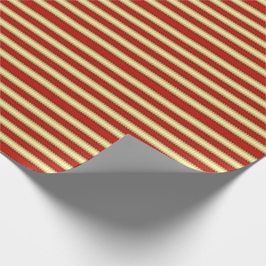 Rot und Elfenbeinbrocade Geschenkpapier (Ecke)
