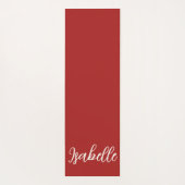 Rot und Elfenbeinherzen "Atmen Sie einfach!" Yogamatte (Rückseite)