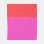Rot und Fushia Farbe Blöcke farbig Fleecedecke (Vorderseite)