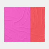 Rot und Fushia Farbe Blöcke farbig Fleecedecke (Vorderseite (Horizontal))