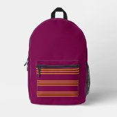 Rot und Gelb Bedruckter Rucksack (Vorderseite)