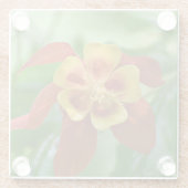 Rot und Gelb-Bicolor-Kolumne Glasuntersetzer (Rückseite)