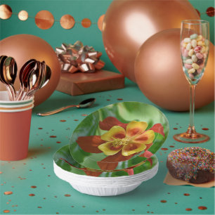 Rot und Gelb-Bicolor-Kolumne Pappteller