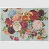 Rot und gelb - Blumenstrauß-Dekustationsseite Seidenpapier (Vorderseite)