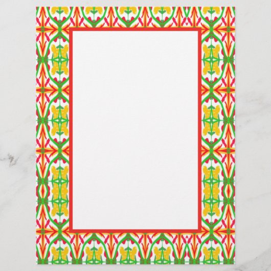 Rot und Gelb Briefbogen (Vorderseite)