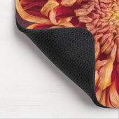 Rot und Gelb Chrysanthemum Floral Mousepad (Ecke)
