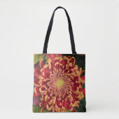 Rot und Gelb Chrysanthemum Floral Tasche (Vorderseite)