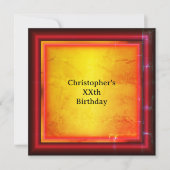 Rot und Gelb Einladung (Vorderseite)