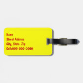 Rot und Gelb Gerber Daisy Fotograf Gepäckanhänger (Rückseite horizontal)