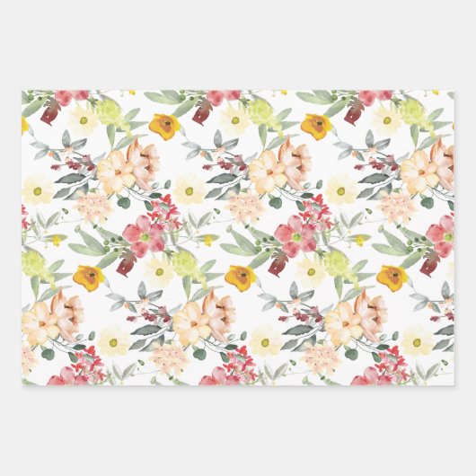 Rot und Gelb Geschenkpapier Set (Vorderseite 3)