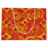 Rot und Gelb Große Geschenktüte (Rückseite)