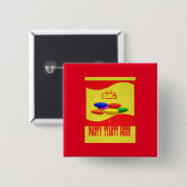 ROT UND GELB MIT BALOONEN BUTTON (Vorne & Hinten)