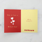 Rot und gelb mit Herz und Foto Karte (Innenseite)