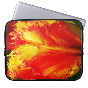 Rot und gelb Nah-oben Curly Tulip Laptopschutzhülle