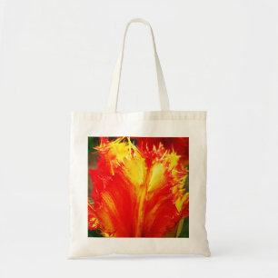 Rot und gelb Nah-oben Curly Tulip Tragetasche