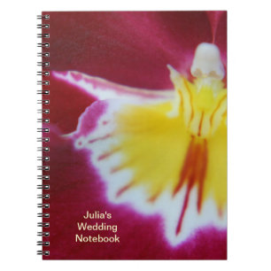 Rot und Gelb Orchid Notizblock