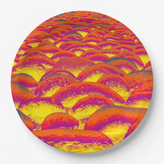 Rot und Gelb Pappteller (Vorderseite)