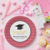 Rot und Gelb, Personalisierter Abschluss Pappteller (Party)