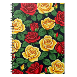 Rot und Gelb Roses SpiralNotebook Notizblock