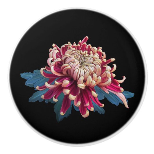 Rot und gelb, schwarz keramikknauf (Vorderseite)