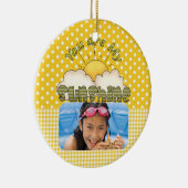 Rot und Gelb Sonnenschein Keramikornament (Rechts)