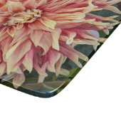 Rot und Gelb variierte Dahlia Bloom Bloral Schneidebrett (Ecke)