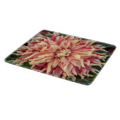 Rot und Gelb variierte Dahlia Bloom Bloral Schneidebrett (Ecke)