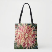 Rot und Gelb variierte Dahlia Bloom Bloral Tasche (Vorderseite)
