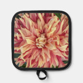 Rot und Gelb variierte Dahlia Floral Topflappen (Vorderseite)