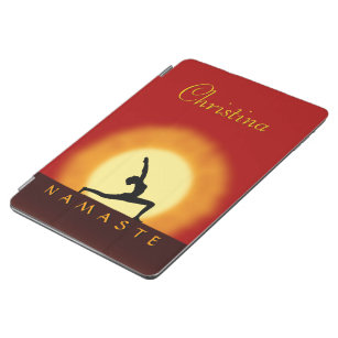 Rot und Gelb Yoga Pose Silhouette Sunrise iPad Air Hülle