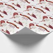 Rot und Gold Abschluss Geschenkpapier (Ecke)