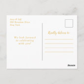 Rot und Gold Agate Marble Geburtstagsparty Postkarte (Rückseite)