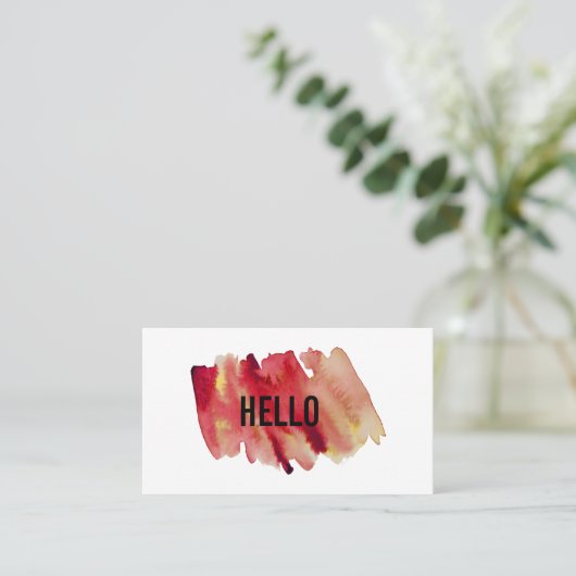 Rot und Gold Beruflich Visitenkarte (Stehend Vorderseite)