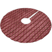 ROT- UND GOLD-CHRISTMAS-STREIFEN POLYESTER WEIHNACHTSBAUMDECKE (Schrägansicht)