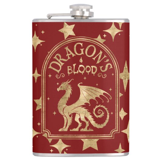 Rot und Gold des Drachen Flachmann (Vorderseite)