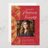 Rot und Gold Einladung (Vorne/Hinten)