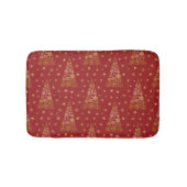 Rot und Gold Eleganter Weihnachtsbaum Badematte (Vorderseite)