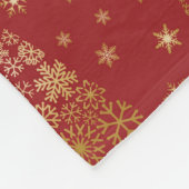 Rot und Gold Eleganter Weihnachtsbaum Fleecedecke (Ecke)