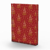 Rot und Gold Eleganter Weihnachtsbaum Fotoblock (Rechts)