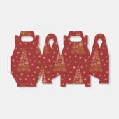 Rot und Gold Eleganter Weihnachtsbaum Geschenkschachtel (Ungefaltet)