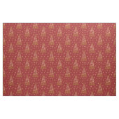 Rot und Gold Eleganter Weihnachtsbaum Stoff (Fat Quarter (45,7 x 55,9 cm))