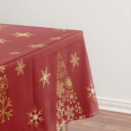 Rot und Gold Eleganter Weihnachtsbaum Tischdecke (Beispiel)
