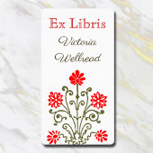 Rot und Gold Elegantes Etching Custom Buchzeichen