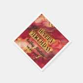 Rot und Gold-Flaming-Hot-Party Serviette (Ecke)