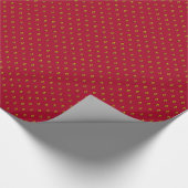 Rot und Gold Fleur de Lys Geschenkpapier (Ecke)